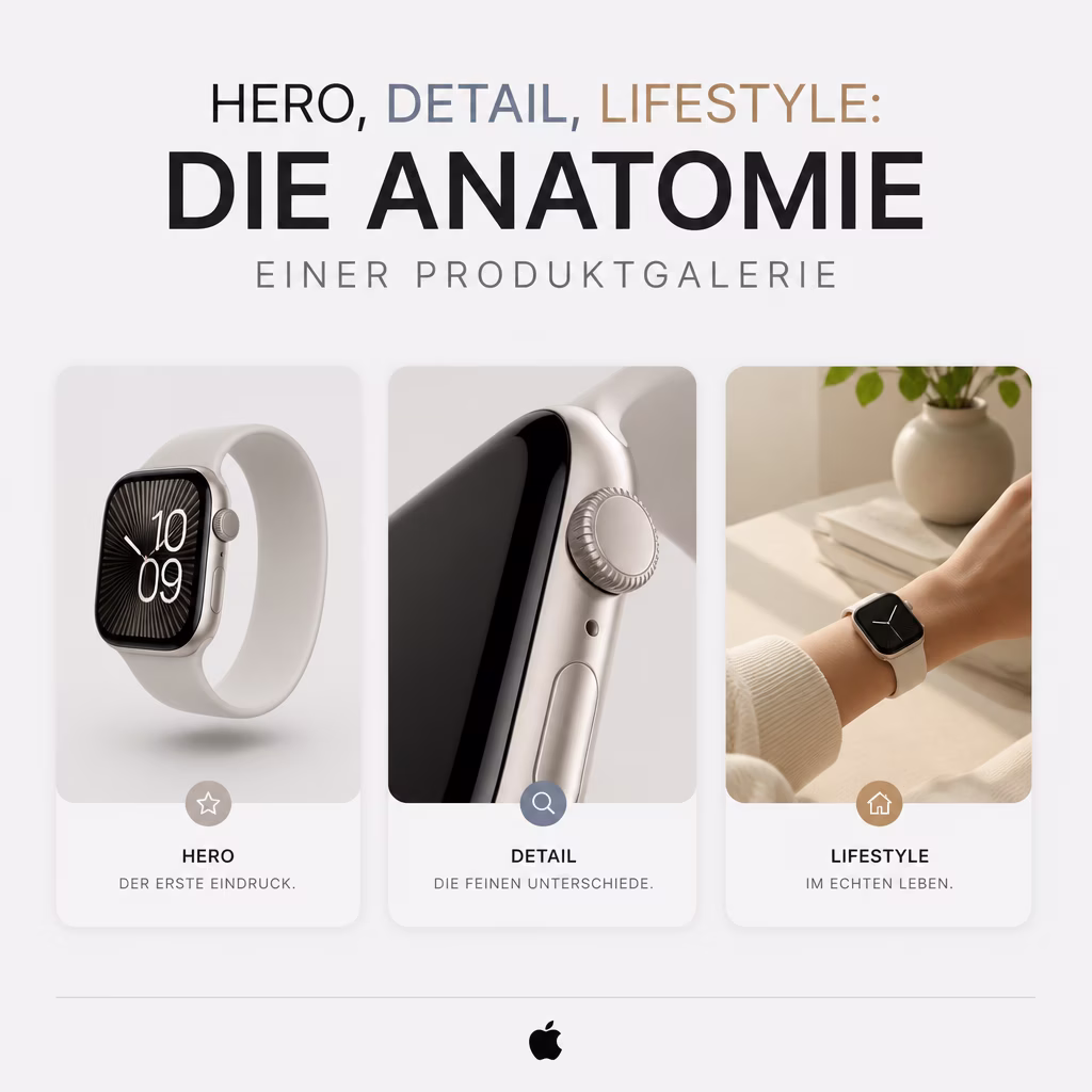 Hero, Detail, Lifestyle: Die Anatomie einer Produktgalerie